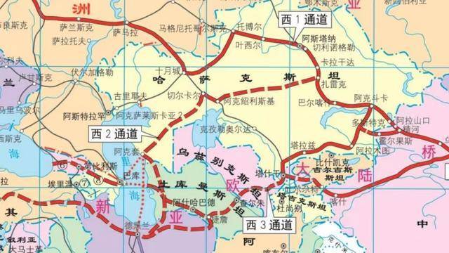 中欧铁路通道规划图