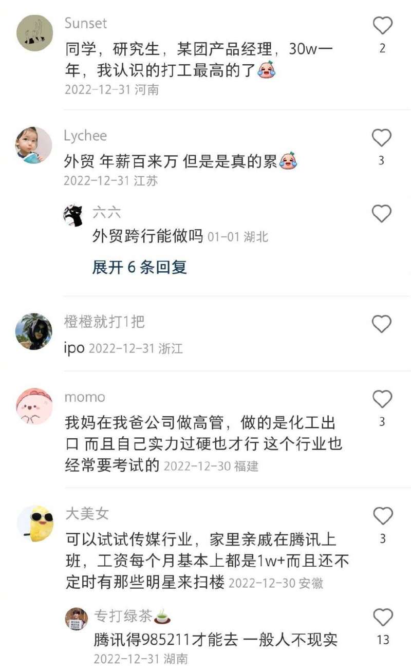 有网友截图了月薪1万的工作，分享给大家